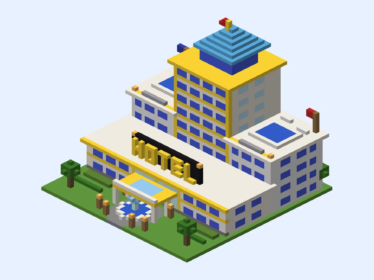 Minecraft hotel ideas: Grand Tower Hotel