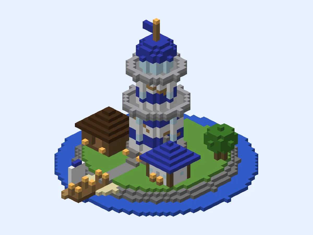 Minecraft lighthouse ideas: Harbor Master Lighthouse