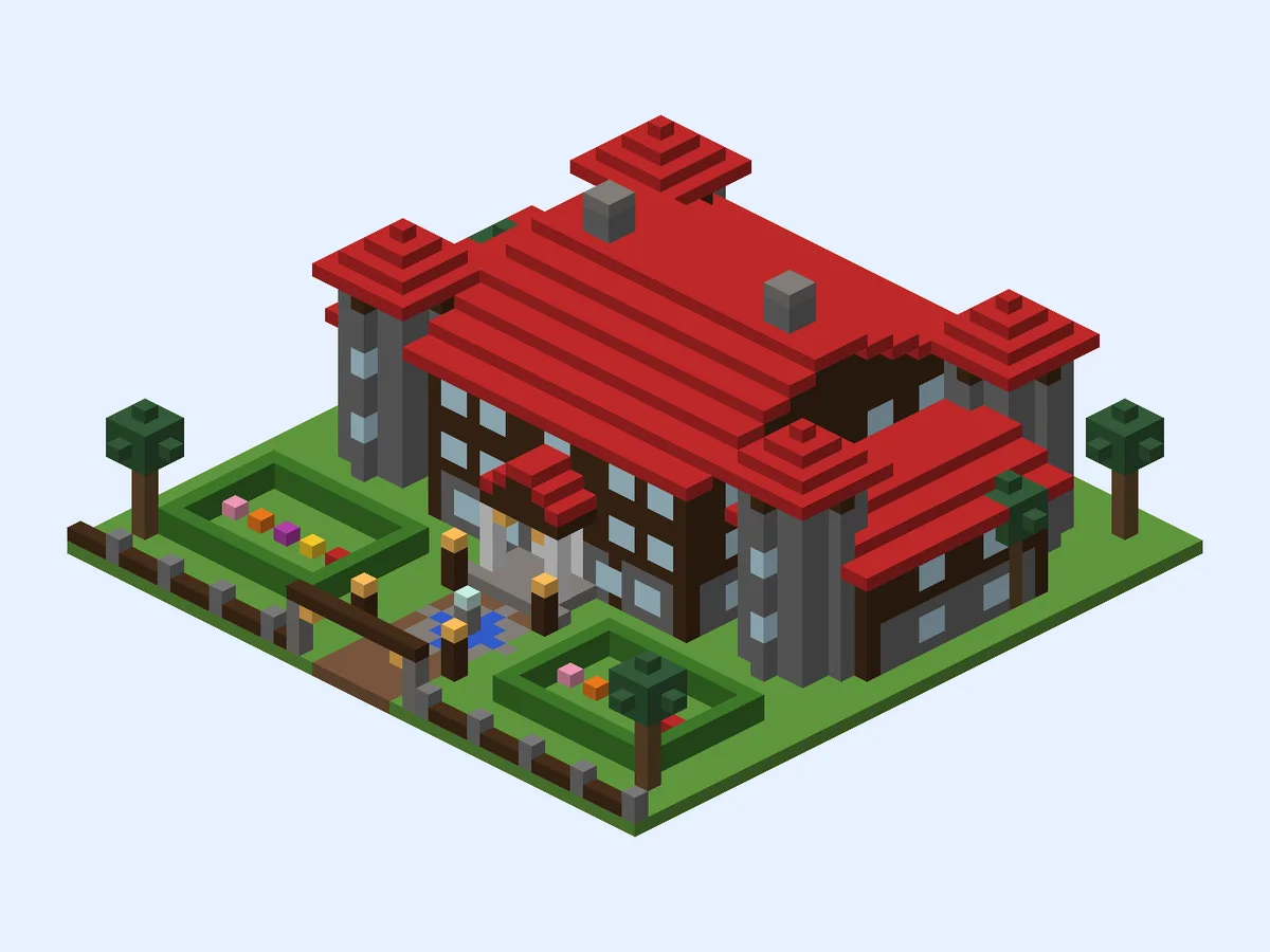 Minecraft mansion ideas: Dark Oak Manor